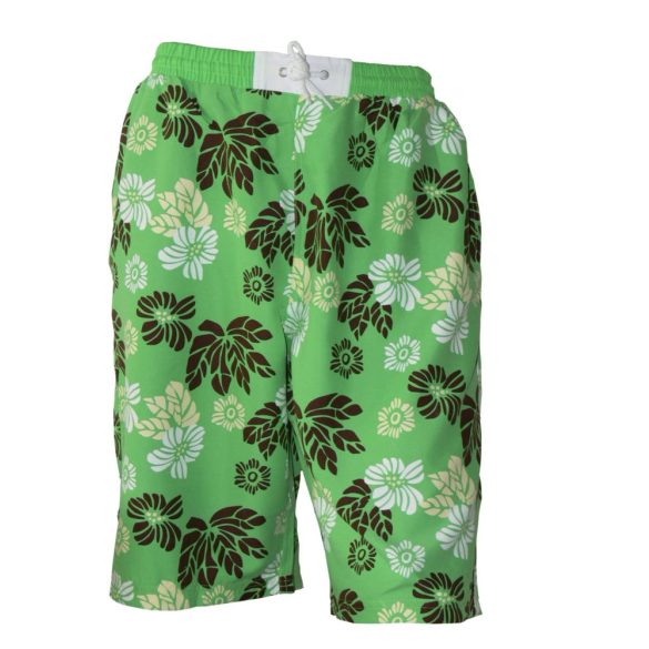 Men's Beach Short - Green Flowers Pattern