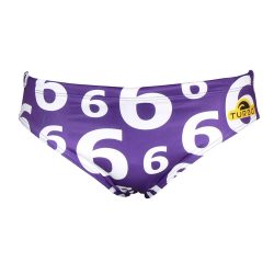 Men's Water Polo Suit - Number 6 - Purple-White