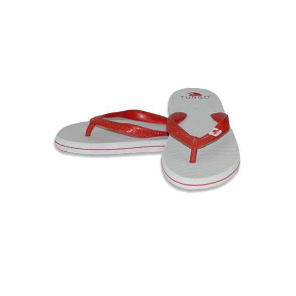 Slipper - SUMMER - white-red 