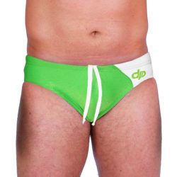 Herren Schwimmhose-lycra-grün/weiss