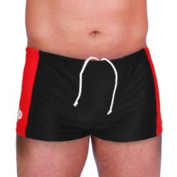 Men's swim short - Lycra - black-red