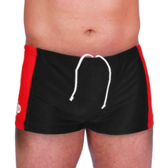 Men's swim short - Lycra - black-red