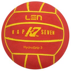 Wasserball-Kap7 Grösse 3-rot/gelb