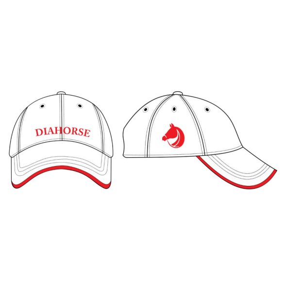 Baseball cap - white-red