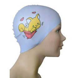 Silicone Swimming Cap - Cat - child - grey