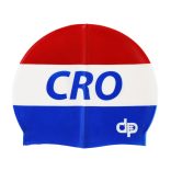 Schwimmkappe-Kroatien Fahne silikon