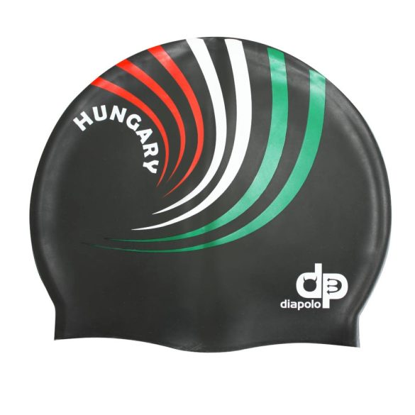 Silicone Swimming Cap - Hungary - Black design - 3