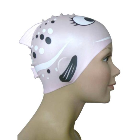 Silicone Swimming Cap - Fish - pink