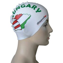 Silicone Swimming Cap - HUN - white