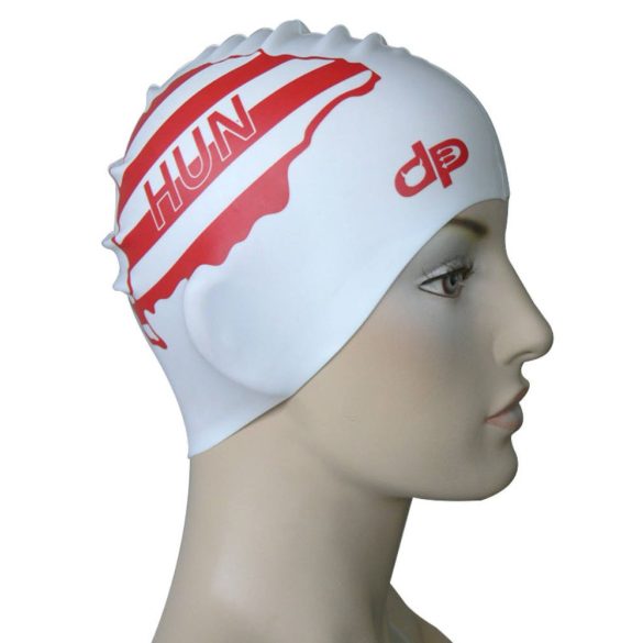 Silicone Swimming Cap - Red-white