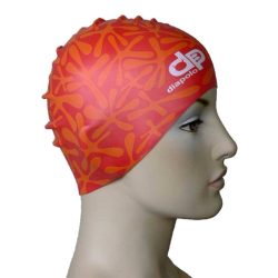Silicone Swimming Cap - Drop - red