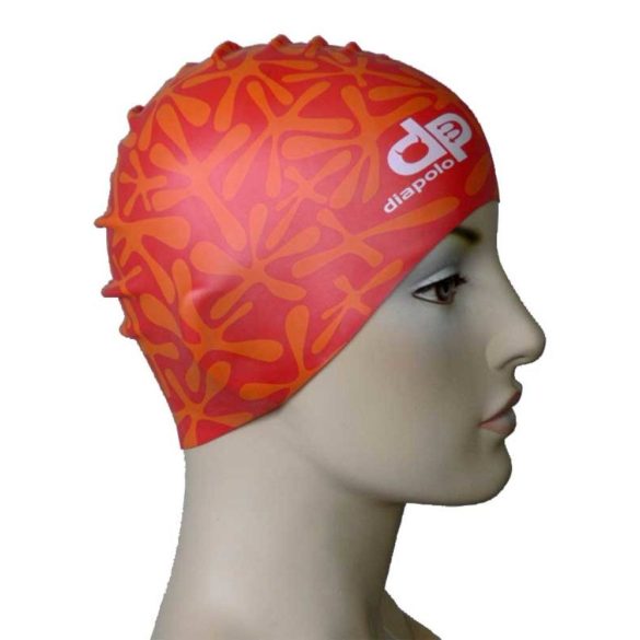 Silicone Swimming Cap - Drop - red