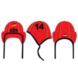 German National Water Polo Team - Water Polo Cap - White with Black Number