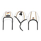 German National Water Polo Team - Water Polo Cap - White with Black Number
