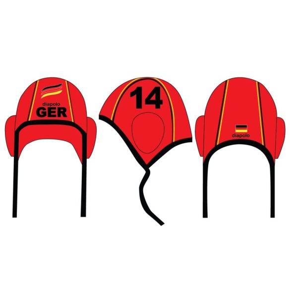Deutsche Wasserball Nationalmannschaft-Wasserballkappe Tormann-rot