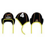 German National Water Polo Team - Water Polo Cap - Black with White Number