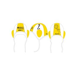 ASV06 AACHEN - Water Polo Cap - White and Yellow