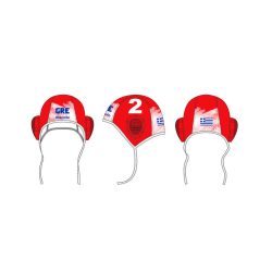 Greek national water polo team - Water polo cap - red-white
