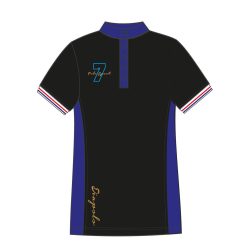 Damen Poloshirt-Avignon-schwarz/königsblau