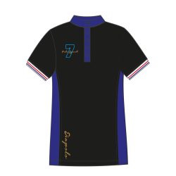Damen Poloshirt-Avignon-schwarz/königsblau
