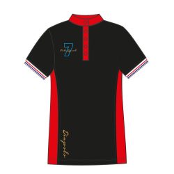 Damen Poloshirt-Avignon-schwarz/rot