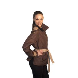 Water Resistant Coat - Torino - Brown-Beige