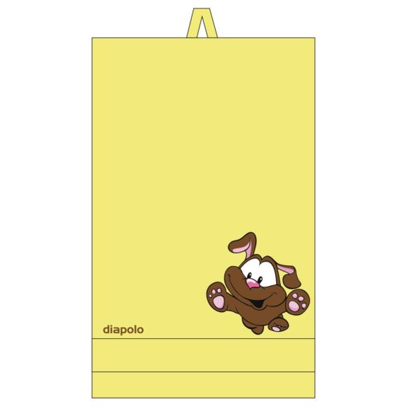 Handtuch-gelb mit Hund gesticktene (70x140 cm)