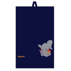 Towel - Dark blue elephant - 70x140 cm