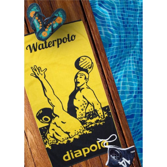 Towel - water polo - yellow-blue - 100 x 150 cm