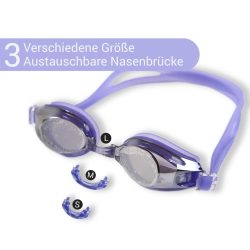 Swimming goggles - LARES - mirrored - purple