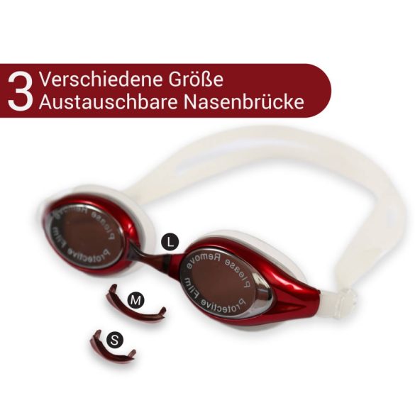 Schwimmbrille-NOX verspiegelte-rot