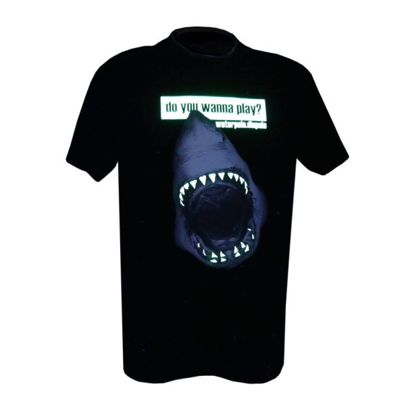 Herren T-shirt-Do you wanna play shark-fluor