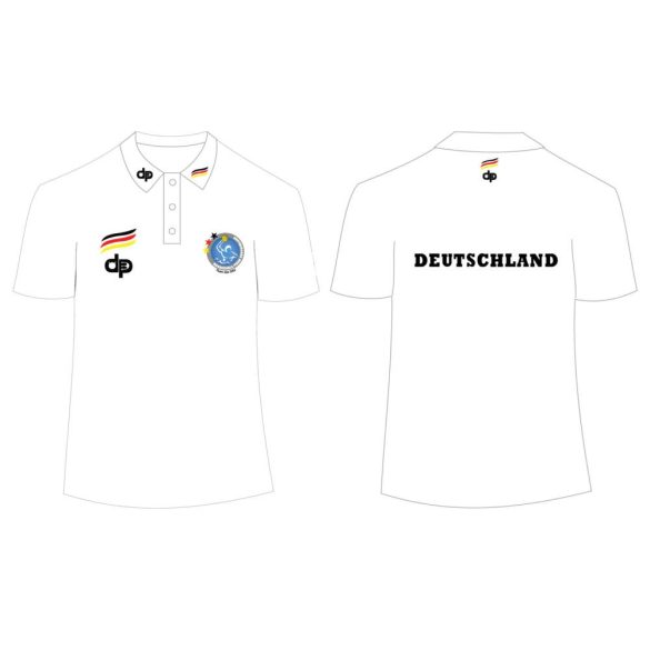 Deutsche Herren Wasserball Nationalmannschaft-Poloshirt-weiss