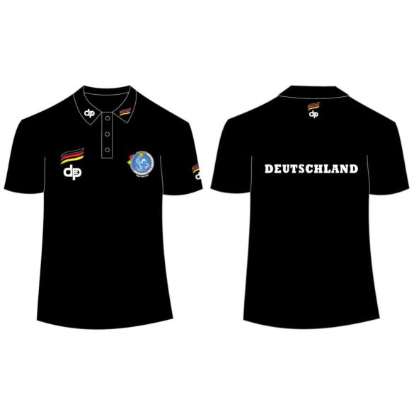 Deutsche Herren Wasserball Nationalmannschaft-Poloshirt-schwarz
