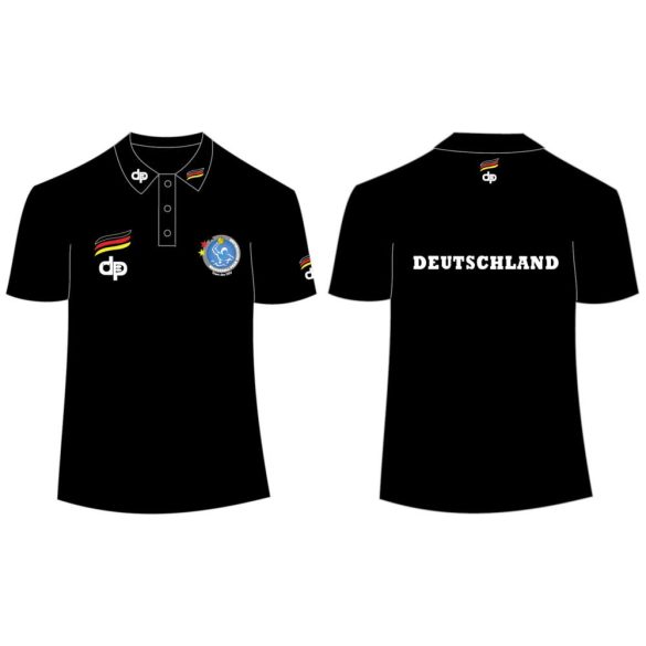 Deutsche Herren Wasserball Nationalmannschaft-Poloshirt-schwarz