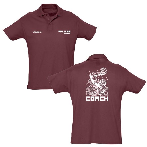 COACH POLO-SHIRT BURGUNDY