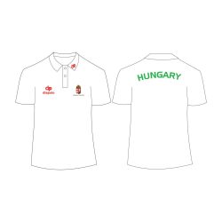 Herren Poloshirt-Ungarische Herren Kayak-Kenu Auswahl-weiss