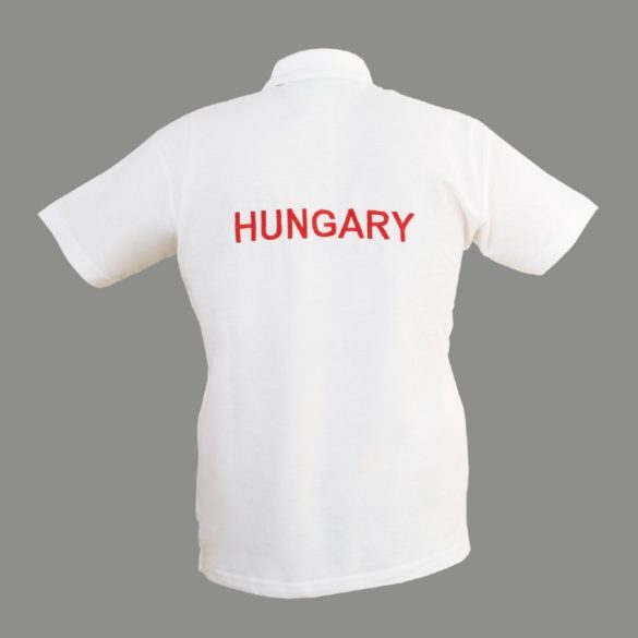 Ungarische Wasserball-Nationalmannschaft-Herren Polo-Shirt-weiss
