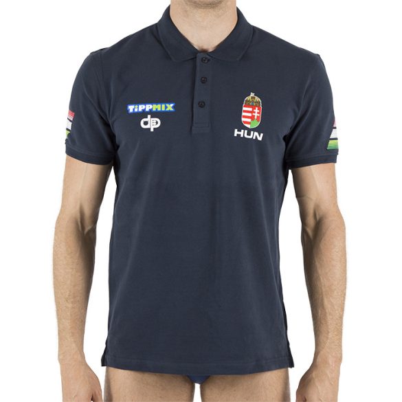 Ungarische Wasserball-Nationalmannschaft-Premium Unisex Polo-Shirt-navy blau