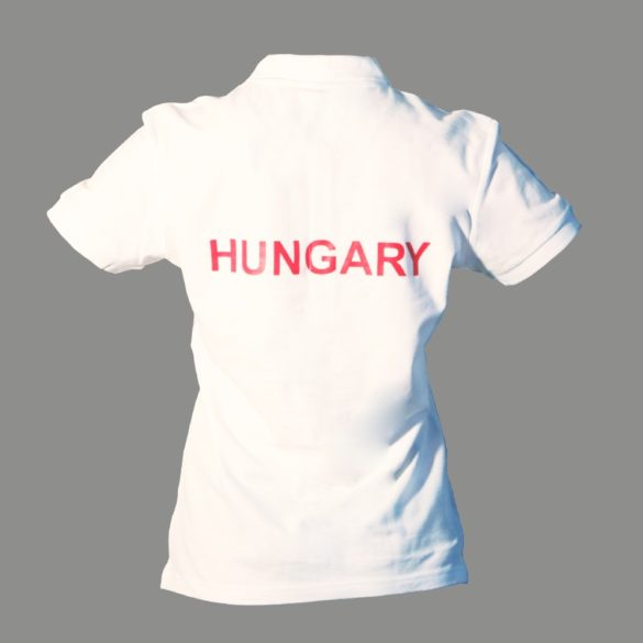 Ungarische Wasserball-Nationalmannschaft-Damen Polo-Shirt-weiss