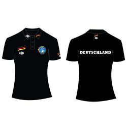   Deutsche Damen Wasserball Nationalmannschaft-Damen Poloshirt-schwarz