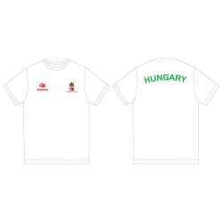 Herren T-shirt-Ungarische Herren Auswahl-weiss