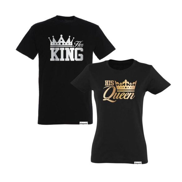 Men's T-shirts-King & Queen-1+1