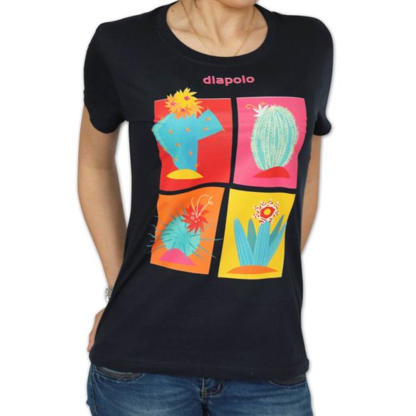 Damen T-Shirt-Cactus Montage
