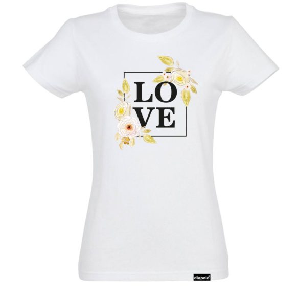 Damen T-Shirt-Love Flower