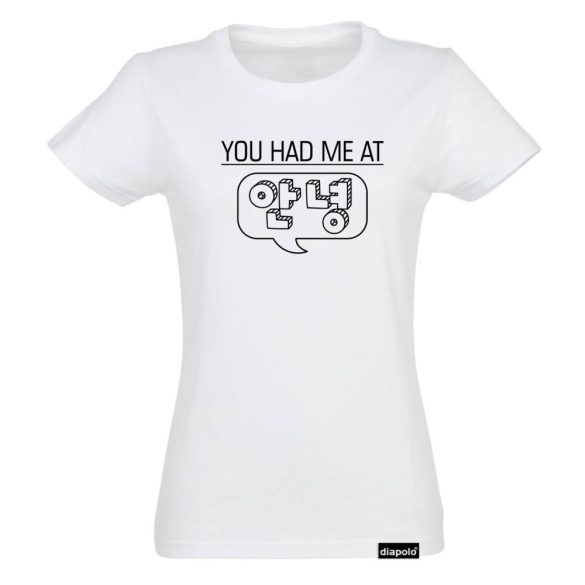 Damen T-Shirt-You Had Me At Annyeong-weiss