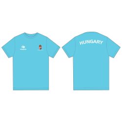 Damen T-shirt-Ungarische Damen Auswahl-azurblau