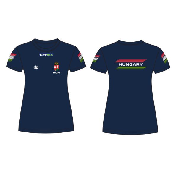 Ungarische Wasserball-Nationalmannschaft-Damen T-Shirt-blau