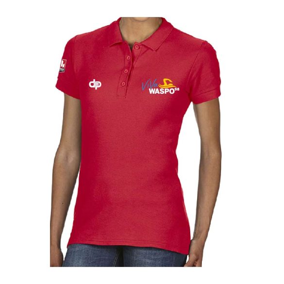 WASPO 98-Damen Poloshirt-rot