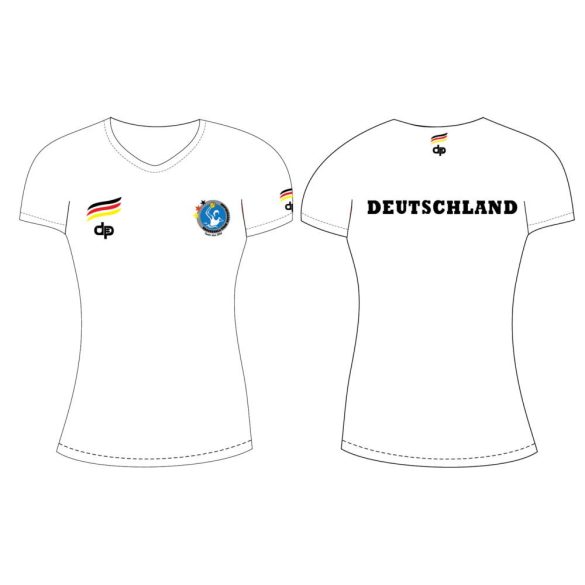 Deutsche Damen Wasserball Nationalmannschaft-Damen T-shirt-weiss